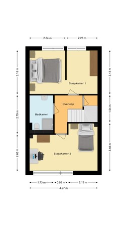 Plattegrond - Valkenhof 5, 4921 WD Made - Eerste verdieping.jpg